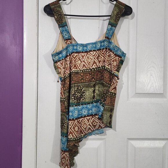 Y2K Multicolored Asymmetric Fairy Tank Top - Picture 2 of 5